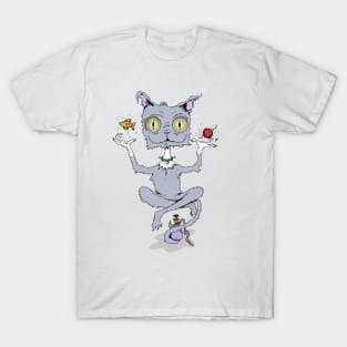 Psychedelic Cat Genie Full T-Shirt